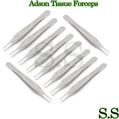 12 Adson Tissue Forceps 4.75″ O.R. Grade With 1X2 TEETH
