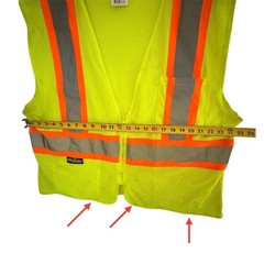 Radar by Radians Large Work Utility Vest SV22-2ZGM Yellow Gray Orange