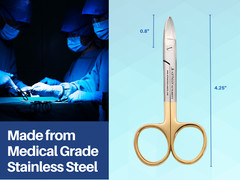 Curved Crown Collar Cutting Scissors 4.25″ ARTMAN