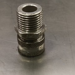 Appleton Electric CG-1850 Threaded Cord Grip Connector Silver Steel 6in 4/0-4
