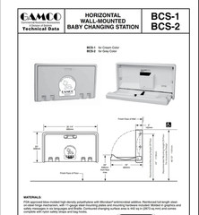 Koala Kare KB100 Baby Diaper Changing Station Horizontal Wall Mount Gamco SEALED