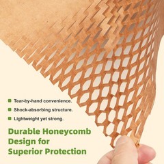 Honeycomb Packing Paper 12″ x 55 ft – Eco-Friendly Cushioning Wrap for Moving…