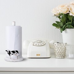 Cow Paper Towel Holder Wooden Farmhouse Paper Towel Holder Countertop Cow Kit…