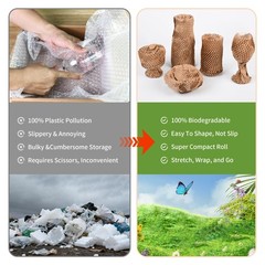 Honeycomb Packing Paper 12″ x 55 ft – Eco-Friendly Cushioning Wrap for Moving…