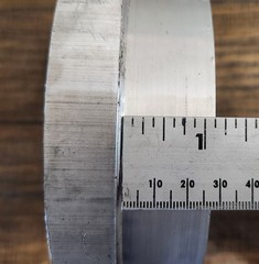 6.5 In x 2 In Aluminum Round Bar Billet Stock 6061 Block Lathe Machining 7 lbs
