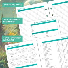 2027 Planner Refills, 2027 Daily Weekly Monthly Yearly Planner Pages, JUL 2026