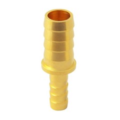 Brass Hose Barb Reducer, 3/8″ to 1/4″ Hose ID, Reducing Barbed Coupler