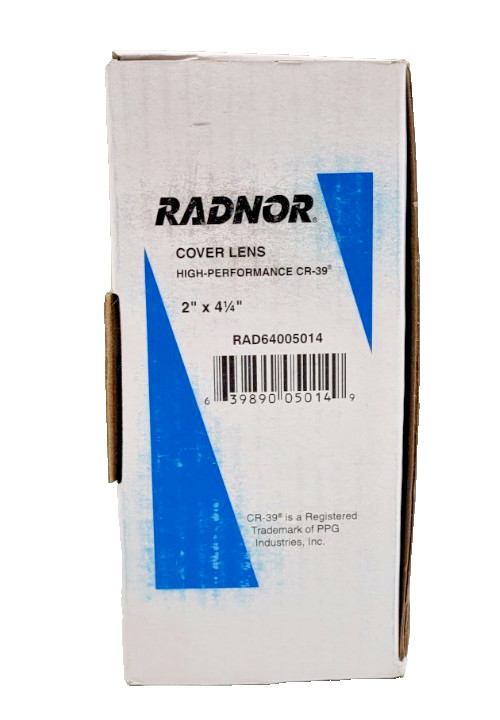 Box of 100 RADNOR 2″ X 4 1/4″ Clear CR-39 Welding Lens Cover Plate RAD64005014