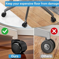 2 Inch Office Chair Casters Wheels Heavy Duty, 5 Pcs Chair Wheel Replacement