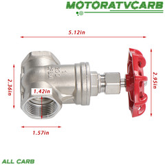 ALL-CARB 1″ NPT 304 Stainless Steel DN25 Female Threaded Rotary Globe Valve