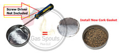 EAGLE Aftermarket Gas Spout KIT (high flow) w/ 1.75″ Metal Cap Vintage Fuel Cans