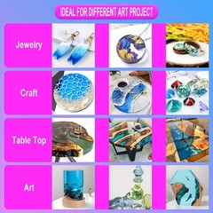 72OZ Large Crystal Clear Epoxy Resin Kit with Bonus 16oz AB Resin Set & Complete