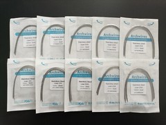 10Packs Dental Orthodontic Stainless Steel Arch Wires Round Wires Ovoid Form