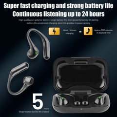 155 Language Translator Earbuds Wireless Bluetooth 5.3 Headphones Air Conduction
