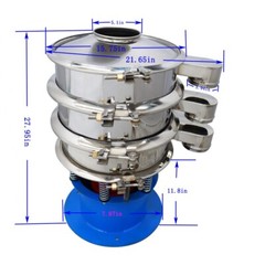 2 Layers Vibrating Screen 15.7in Vibrating Sieve Screen Shaker with Sealing Ring