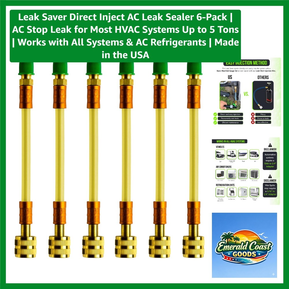 Ultimate AC Stop Leak Solution – 6-Pack for All HVAC Systems Up to 5 Tons