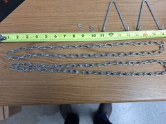 TWO 36″ Highbay/ Ceiling Light Hanging Chains – 2 VClips & 2 S Hooks