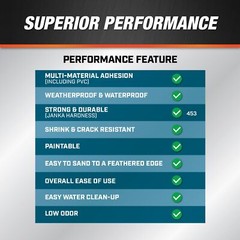 DAP Platinum 16 oz Bonding Adhesive for Metal PVC Wood Fiber Cement Weatherproof