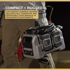 Klutch Cordless Welder Kit, KLiQ 20V, 200 Amps, 4-Pack 8.0Ah Batteries,
