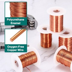 24 AWG Magnet Wire, 8 OZ/226.4g Enameled Copper Wire, 155C(311F)