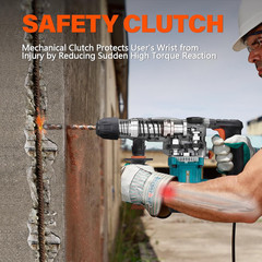 9 Amp 1-1/8″ SDS-Plus Rotary Hammer Drill with Keyless Chuck Adapter