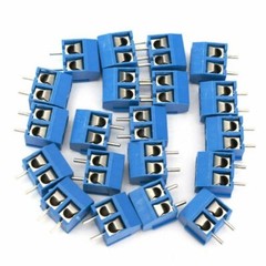100 Pcs 2-Pin Screw Terminal Block Connector 5.08mm Pitch PCB Mount Blue 100X