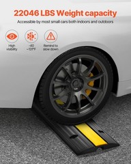 Heavy Duty Rubber Cable Protector Ramp Speed Bump Cord Wire Cover , VEVOR
