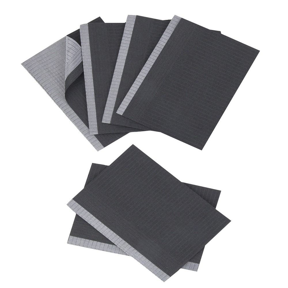 1800 13″ x 18″ Patient Bibs Towels for Dental Medical Tattoo Single use Black
