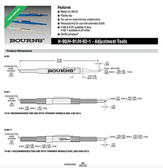 BOURNS H-91 ADJUSTMENT TOOL, TRIMMING POT, 127MM L, BLUE 1 piece