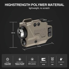 SOLOFISH Low Profile Beams for Guns, Magnetic 650lm Green Laser Light Combo