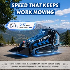 TYPHON STOMP X1300 Mini Skid Steer 25HP Kubota D1105 Diesel Include 2 Attachment