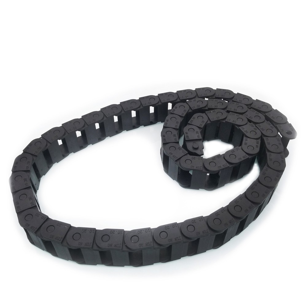 2M 2000mm Black Long Nylon Cable Drag Chain Wire Carrier 10 x 20mm