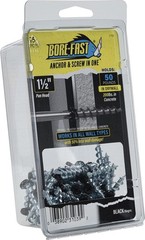 Hillman Borefast Drywall Anchors, Holds 50 Pounds in 1-1/2″, Black