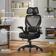 ELABEST X100 Ergonomic Mesh Office Chair Big Tall 5D Arms