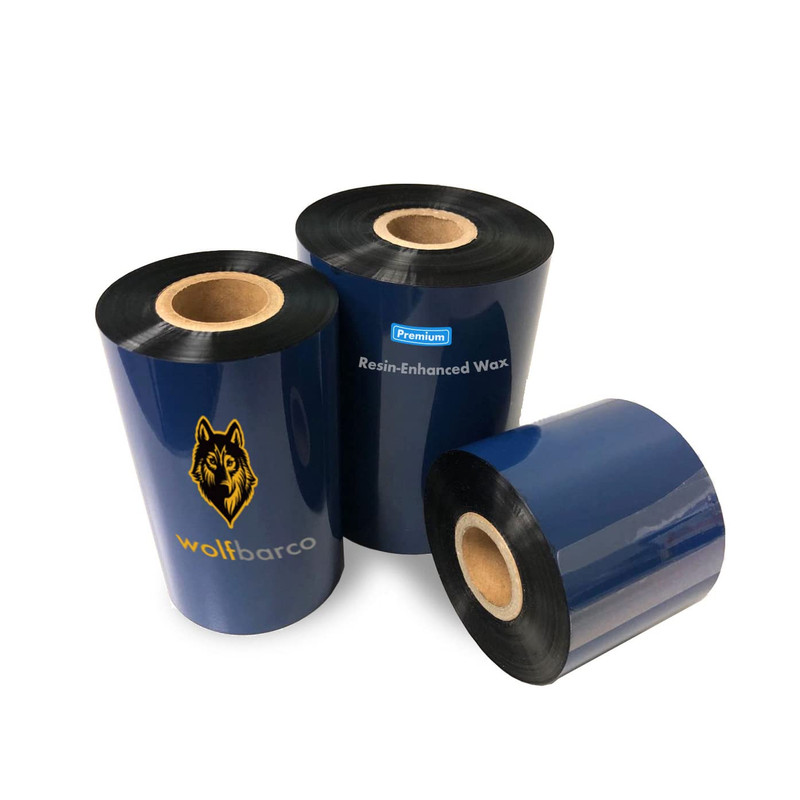 Wolfbarco 12 Rolls 2.36 X 1476 60Mm X 450M Premium Resin Enhanced Wax Thermal