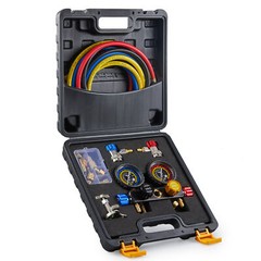 OMT 4 Way AC Gauge Set Professional A/C Manifold Gauge Kit for R410a R22 R134a