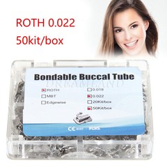 50 Kits Dental Bondable Non-Convertible Single Roth 022 Buccal Tube X