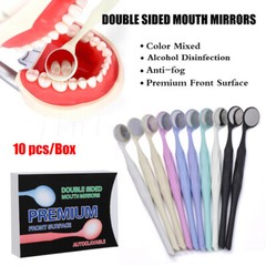 10PCS Dental Double Sided Anti-fog Mouth Mirror Oral Mirrors DL