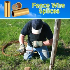 Blulu 100 Pack Fence Wire Splices for Barbed Wire Fencing Weather Resistant C…