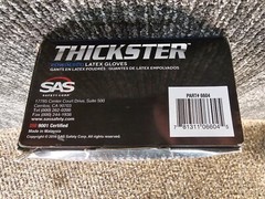 (QTY 150) SAS Safety 6604 Thickster XL Powdered Blue Latex Disposable Gloves