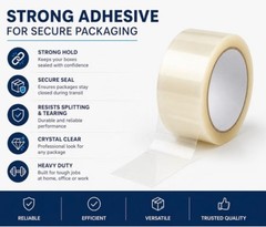 Heavy Duty Clear Packing Tape 20 Pack 1.88” x 120 ft Strong Shipping Box Sealing