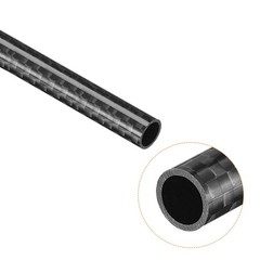 2Pcs Carbon Fiber Round Tube 8x6x330mm 3K Roll Wrapped Glossy for RC Airplane