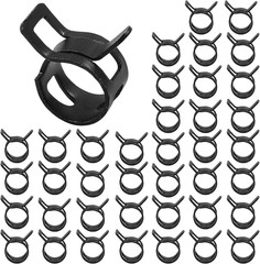 40 Pcs 7/16 Inch ID Spring Band Type Clamps, 11Mm Fuel Hose Clamps Fasteners, Bl