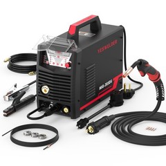 205A 5in1 MIG/Flux Core/TIG/Stick Welder 110V/220V Aluminum Welding LED Display