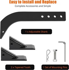 1/5/6 Pack 18” Box Blade Shank Scarifier Shanks Teeth 4 Holes Box Scraper Shank