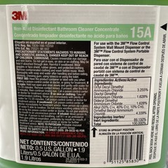 3M Non-Acid Disinfectant Bathroom Cleaner 15A, 0.5 Gallon