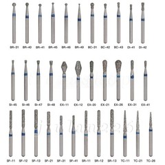 100 Types Dental FG Diamond Burs For High Speed Handpiece Friction Grip 50pcs