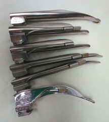 Laryngoscope Pieces – 2 Handles and 25 Blades – Sizes 0, 2 and 3 – Parts Only