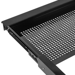 Under Desk Mounted Sliding Drawer Pull Out Tray for 17″ Laptop Metal with Lock