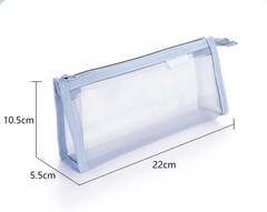 3Pcs Mesh Makeup Brush Bag, Nylon Mesh Zipper Pouch Bags Portable Clear Makeu…
